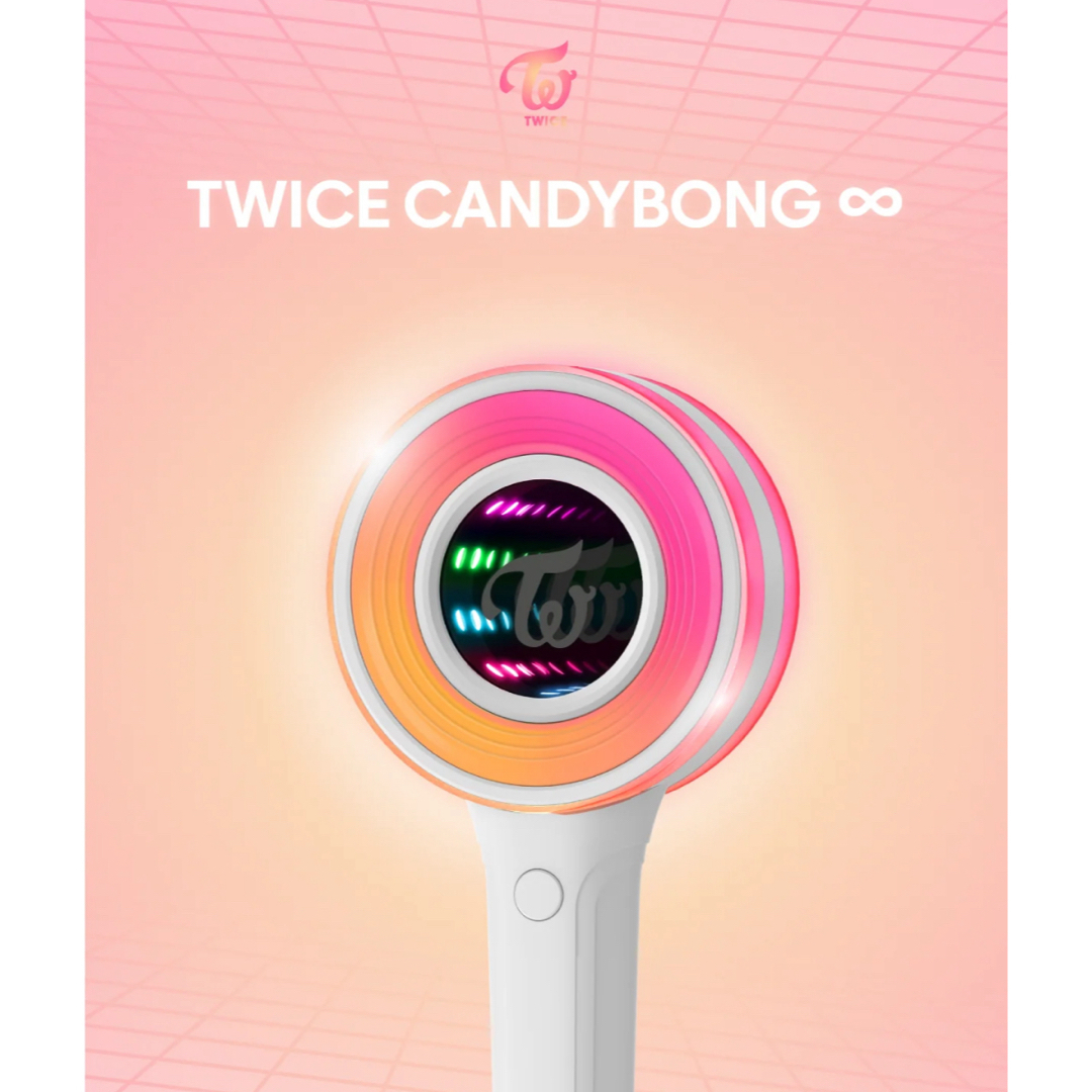 TWICE(トゥワイス)のTWICE OFFICIAL LIGHT STICK  CANDYBONG∞ エンタメ/ホビーのタレントグッズ(アイドルグッズ)の商品写真