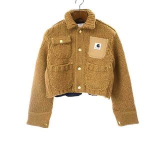 サカイ(sacai)のsacai×Carhartt WIP サカイ×カーハート 23AW Knit Jacket Michigan ショートニットジャケット 23-06742 ブラウン 1(その他)