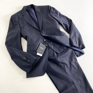 ヒューゴボス(HUGO BOSS)の48L12《未使用》HUGO BOSS ヒューゴボス VITALE BARBERIS CANONICO セットアップ 3ピース スーツ 50 L ダークネイビー タグ付き ビジネス フォーマル(セットアップ)