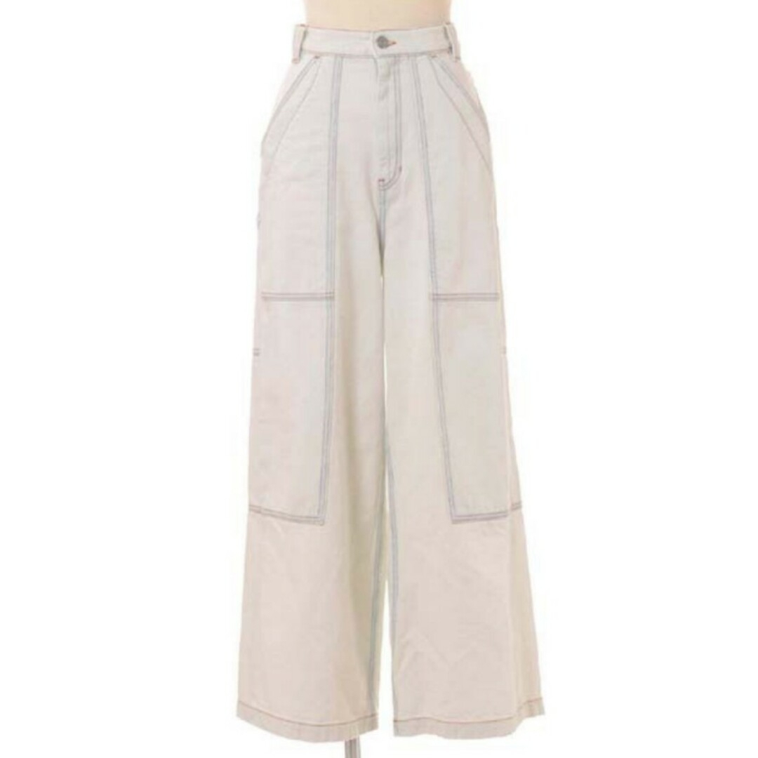 MM6 - MM6 ワイドパンツ 36 デニム ワイドレッグデニムパンツの MM6 - MM6 ワイドパンツ 36 デニム ワイドレッグデニムパンツの