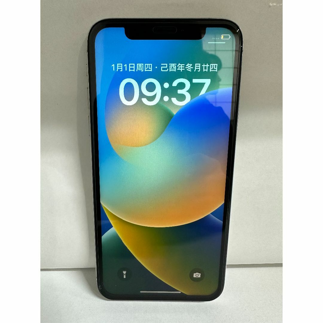 iPhoneX   64GB  simフリー　シルバー バッテリ100%スマホ/家電/カメラ