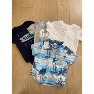 ベビーギャップ(babyGAP)のGAP 半袖ロンパース  アロハシャツ　4点セット(ロンパース)