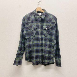 バックナンバー(BACK NUMBER)の2940　バックナンバー　メンズ　ネルシャツ　M　グリーン　ブルー(シャツ)