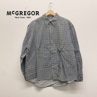 マックレガー(McGREGOR)の2939　マックレガー　メンズ　ネルシャツ　厚手　L　グリーン　ブルー(シャツ)