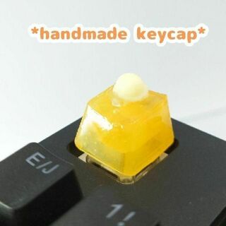 自作キーキャップ　オレンジフロート　キートップ　アイスクリームつき　keycap(PCパーツ)