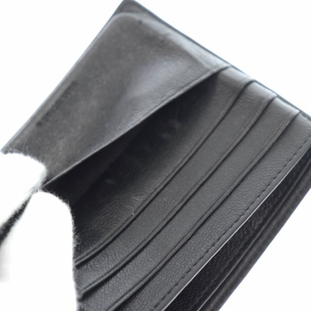 Balenciaga - バレンシアガ ロゴ レザー 二つ折り 財布 黒 ブラック