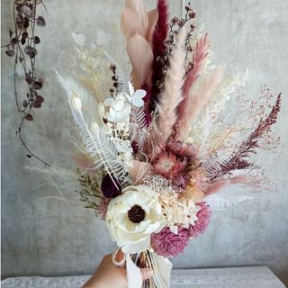 ～sold out～シャクヤクの花とロゼワインピンクのスワッグ✿ブーケ(プリザーブドフラワー)