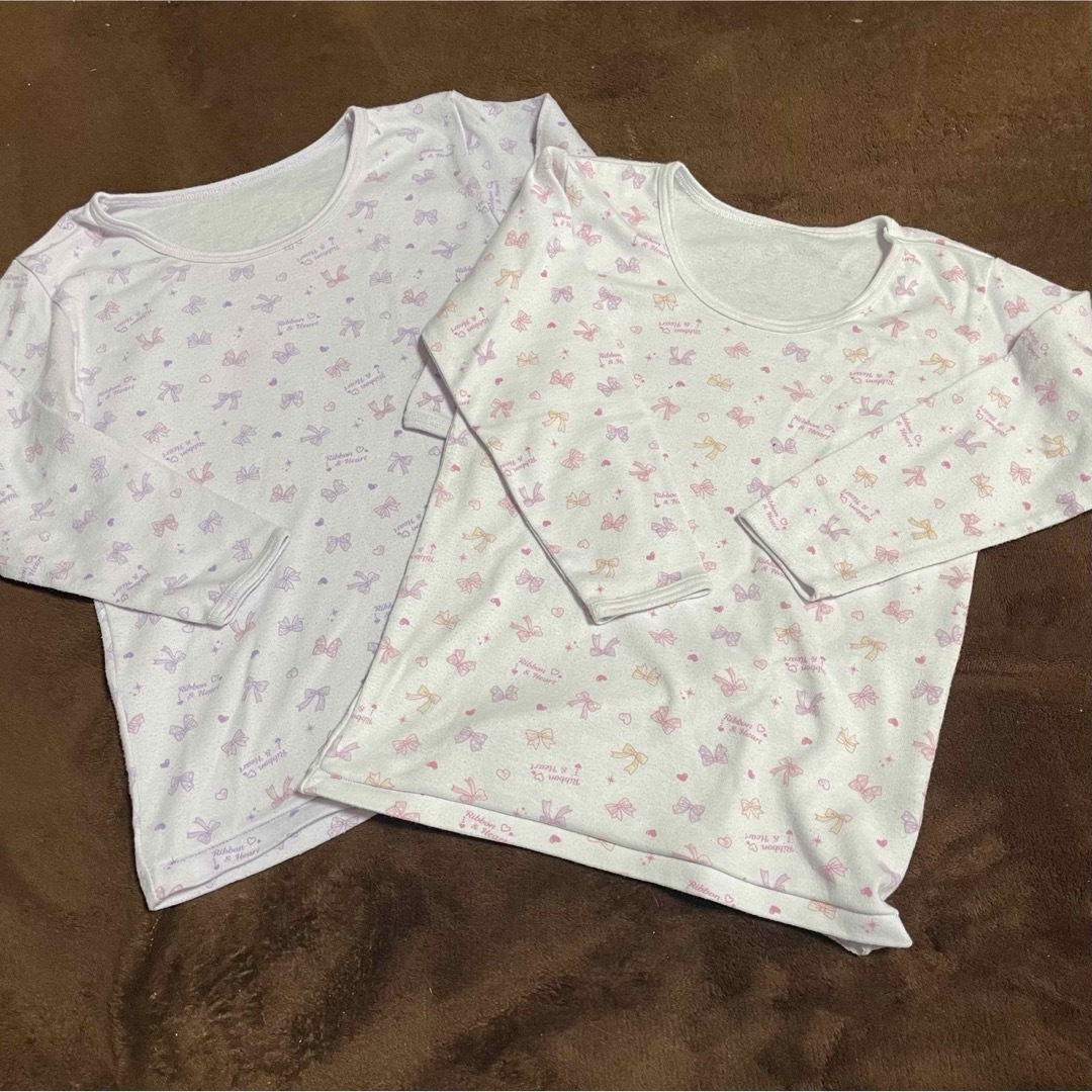 長袖肌着　2枚セット キッズ/ベビー/マタニティのキッズ服女の子用(90cm~)(下着)の商品写真