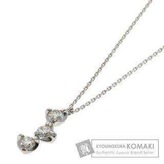 ヨンドシー(4℃)の4℃ 3P ダイヤモンド ネックレス K18WG レディース(ネックレス)