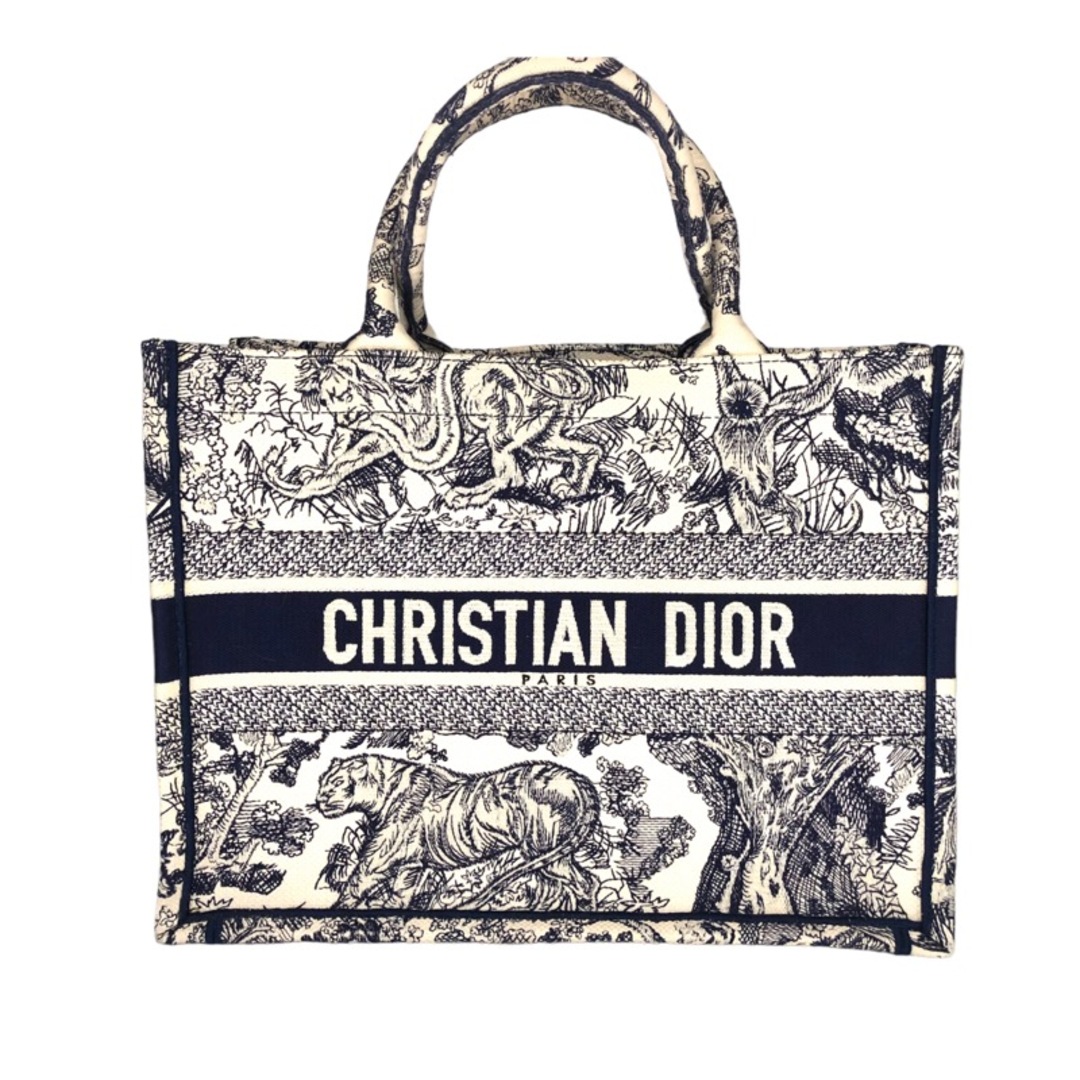 クリスチャン・ディオール Christian Dior ブックトート ミディアム キャンバス エンプロイダリー レディース ハンドバッグ