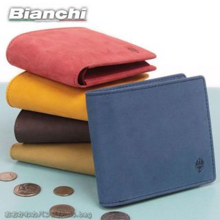 ビアンキ(Bianchi)のBianchi ビアンキ メンズ 　ヌバック革二つ折り財布　  BIE1002 (折り財布)