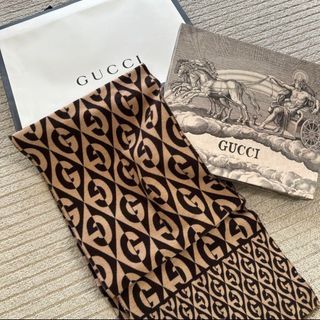 Gucci - 【値下げ中】GUCCI グッチ マフラー GGジャガード