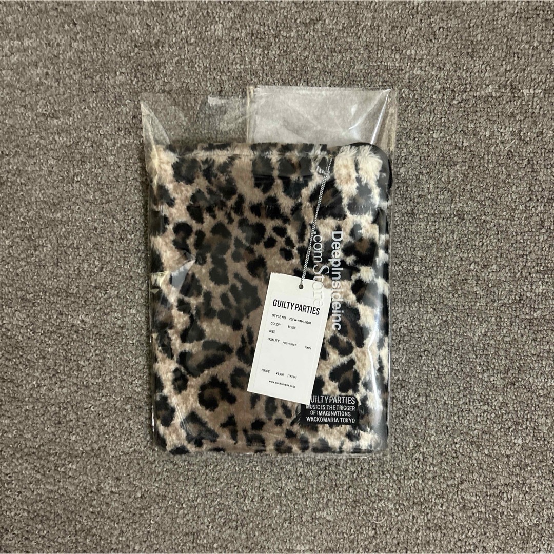 wackomaria faux leopard fur shoulder 巾着
