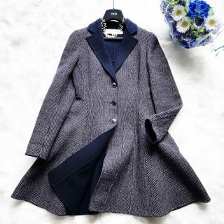 クリスチャンディオール(Christian Dior)の美品　ChristianDior ディオール　ダブルフェイス　コート　フレア(ロングコート)