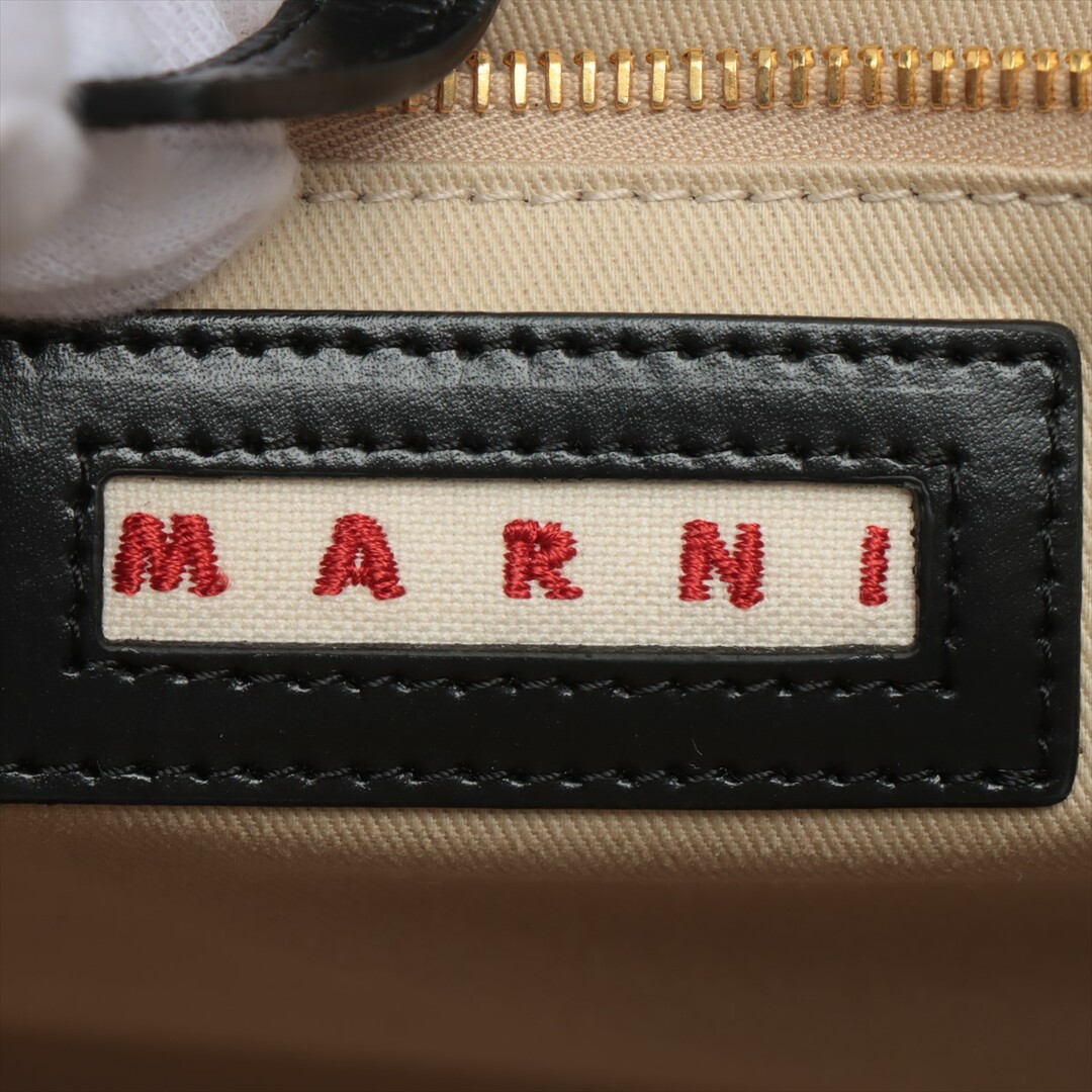 Marni(マルニ)の極美品 マルニ ロゴ 2WAY ショルダーバッグ ラフィア レザー 斜め掛け ハンド トート おしゃれ 人気 A4 レディース EFT 2お6-13 レディースのバッグ(トートバッグ)の商品写真