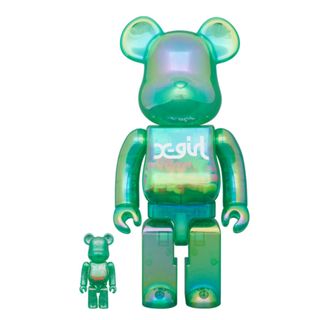 ベアブリック(BE@RBRICK)のBE@RBRICK X-girl CLEAR GREEN Ver. 400％(その他)