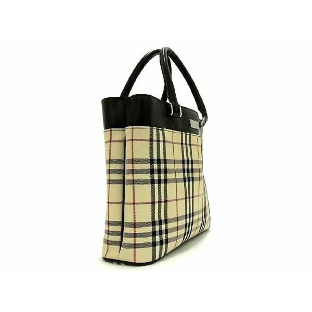 BURBERRY(バーバリー)の■新品同様■ BURBERRY バーバリー ノバチェック ナイロンキャンバス×レザー ハンドバッグ トートバッグ ベージュ系×ブラウン系 AT3426  メンズのバッグ(トートバッグ)の商品写真