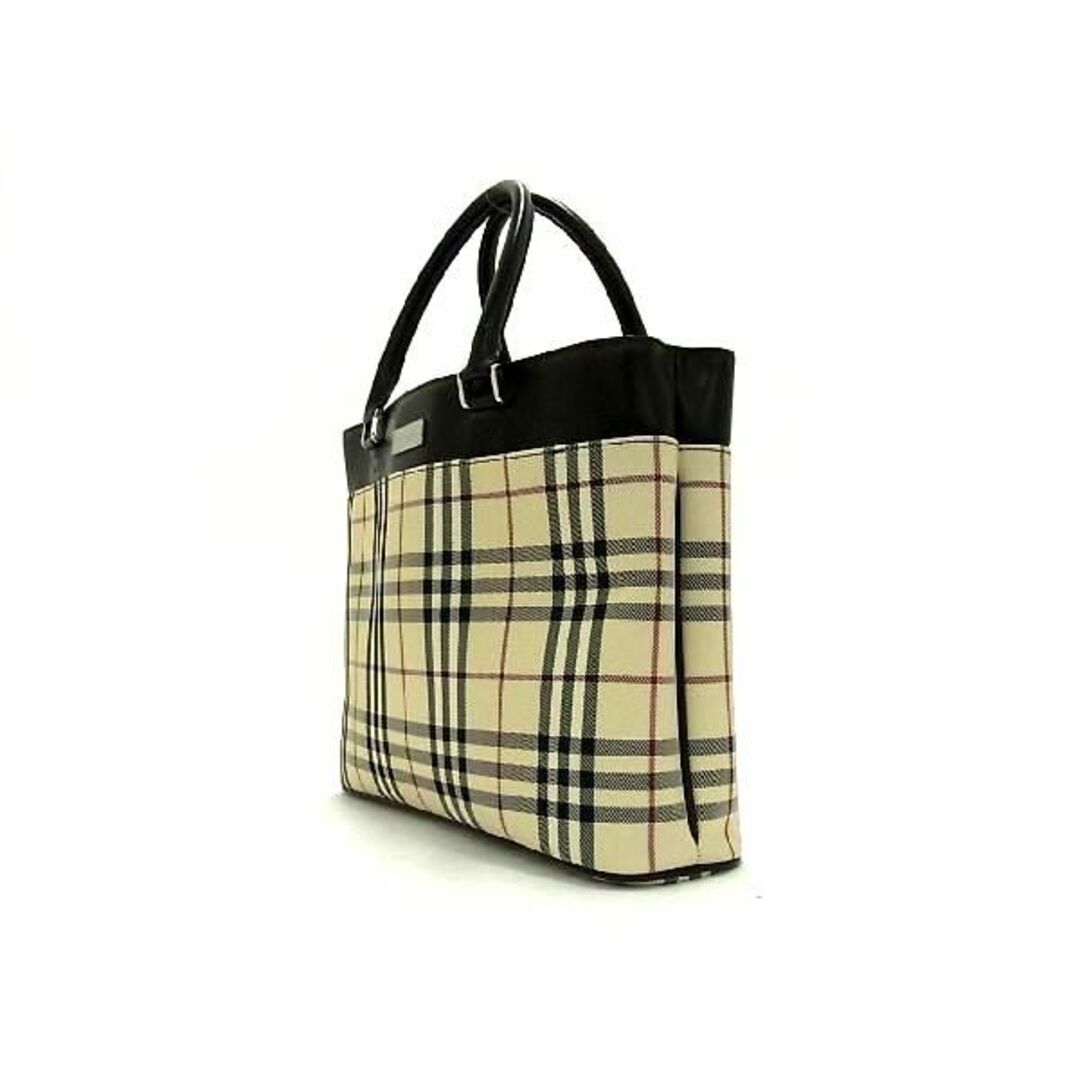 BURBERRY(バーバリー)の■新品同様■ BURBERRY バーバリー ノバチェック ナイロンキャンバス×レザー ハンドバッグ トートバッグ ベージュ系×ブラウン系 AT3426  メンズのバッグ(トートバッグ)の商品写真