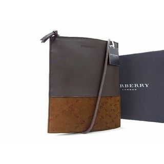 バーバリー(BURBERRY)の■新品■未使用■ BURBERRY バーバリー レザー クロスボディ ショルダーバッグ ポシェット ブラウン系 AT3579 (ショルダーバッグ)