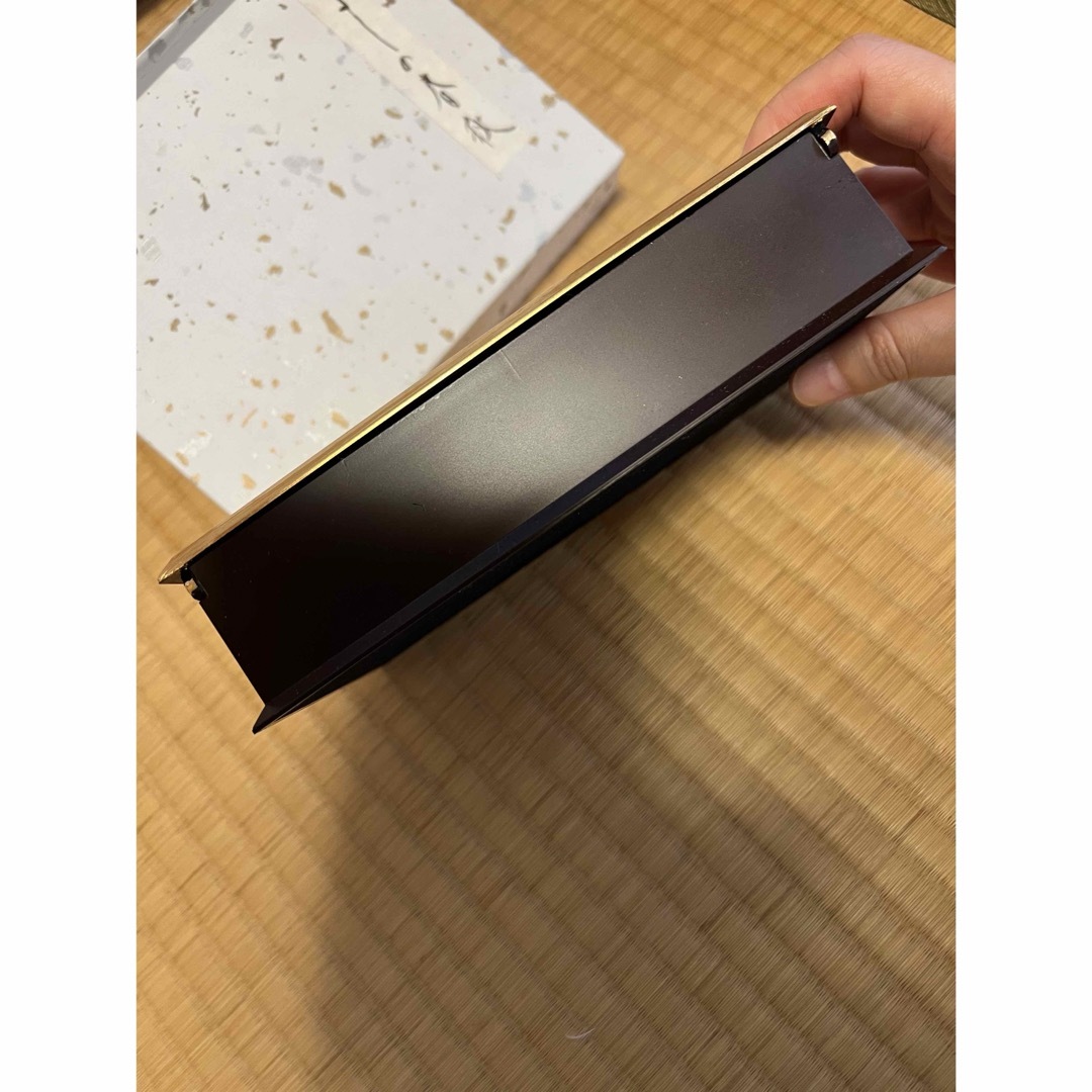 桐漆工芸 上坂 よしの春秋　メモBOX 小物入れ エンタメ/ホビーの美術品/アンティーク(漆芸)の商品写真