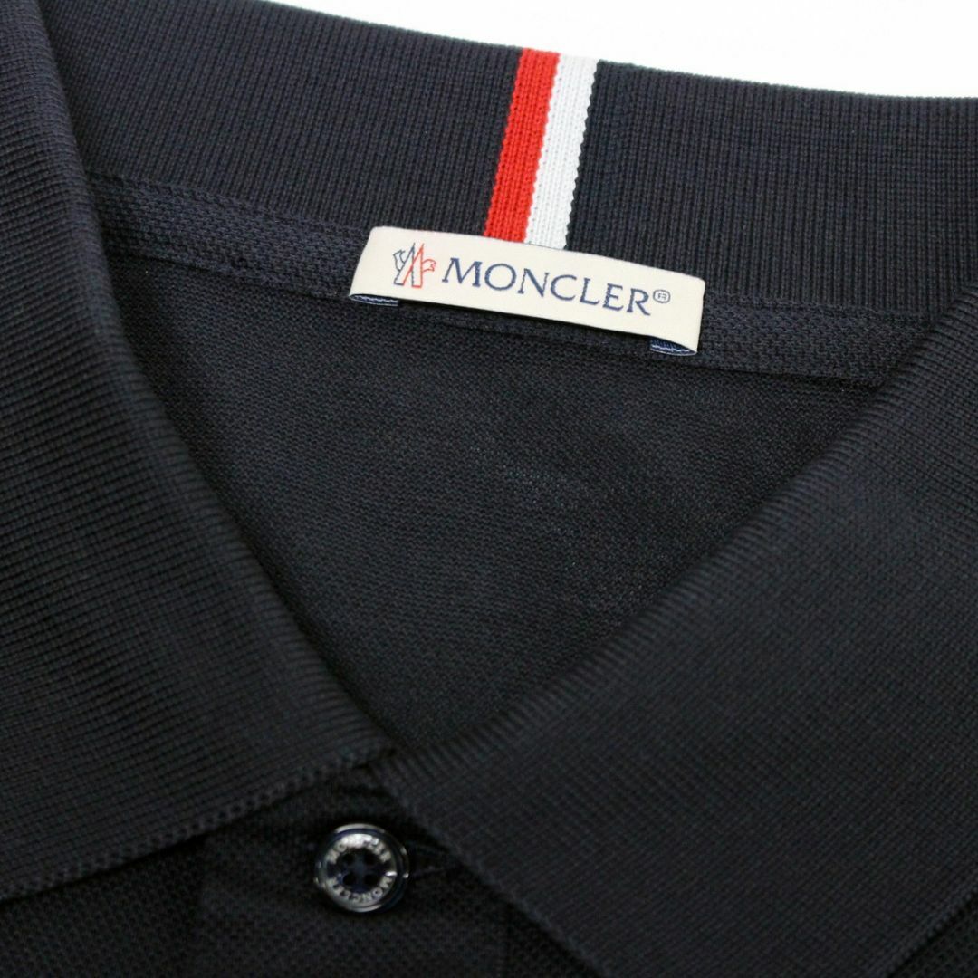 MONCLER(モンクレール)の送料無料 93 MONCLER モンクレール 8A00020 84673 ネイビー ロゴ 半袖 ポロシャツ size S メンズのトップス(ポロシャツ)の商品写真