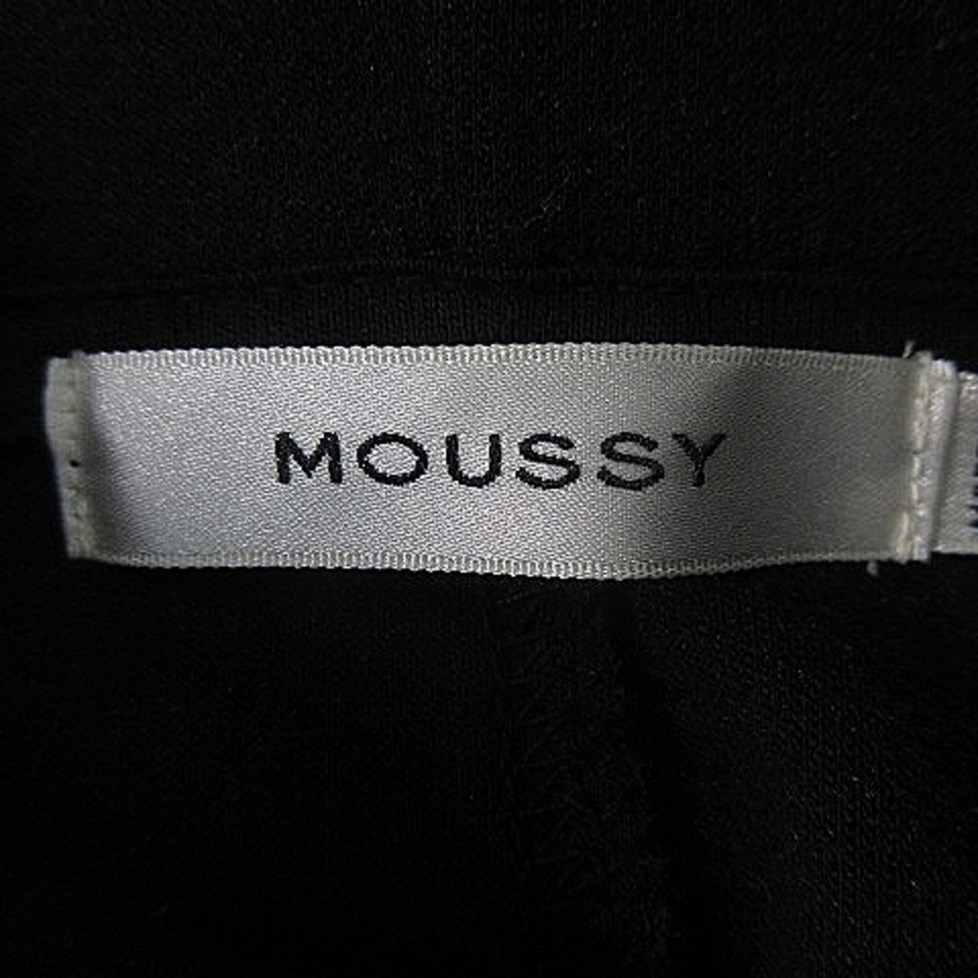 moussy(マウジー)のマウジー ワンピース パーカーワンピ ロング 長袖 フード サイドスリット 黒 レディースのワンピース(ロングワンピース/マキシワンピース)の商品写真