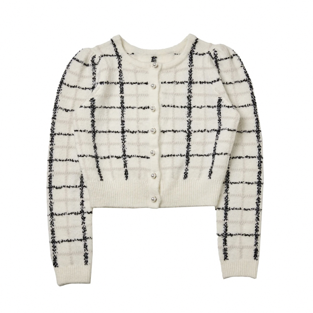 Her lip to(ハーリップトゥ)のBouncy Check Knit Pullover / swan レディースのトップス(カーディガン)の商品写真