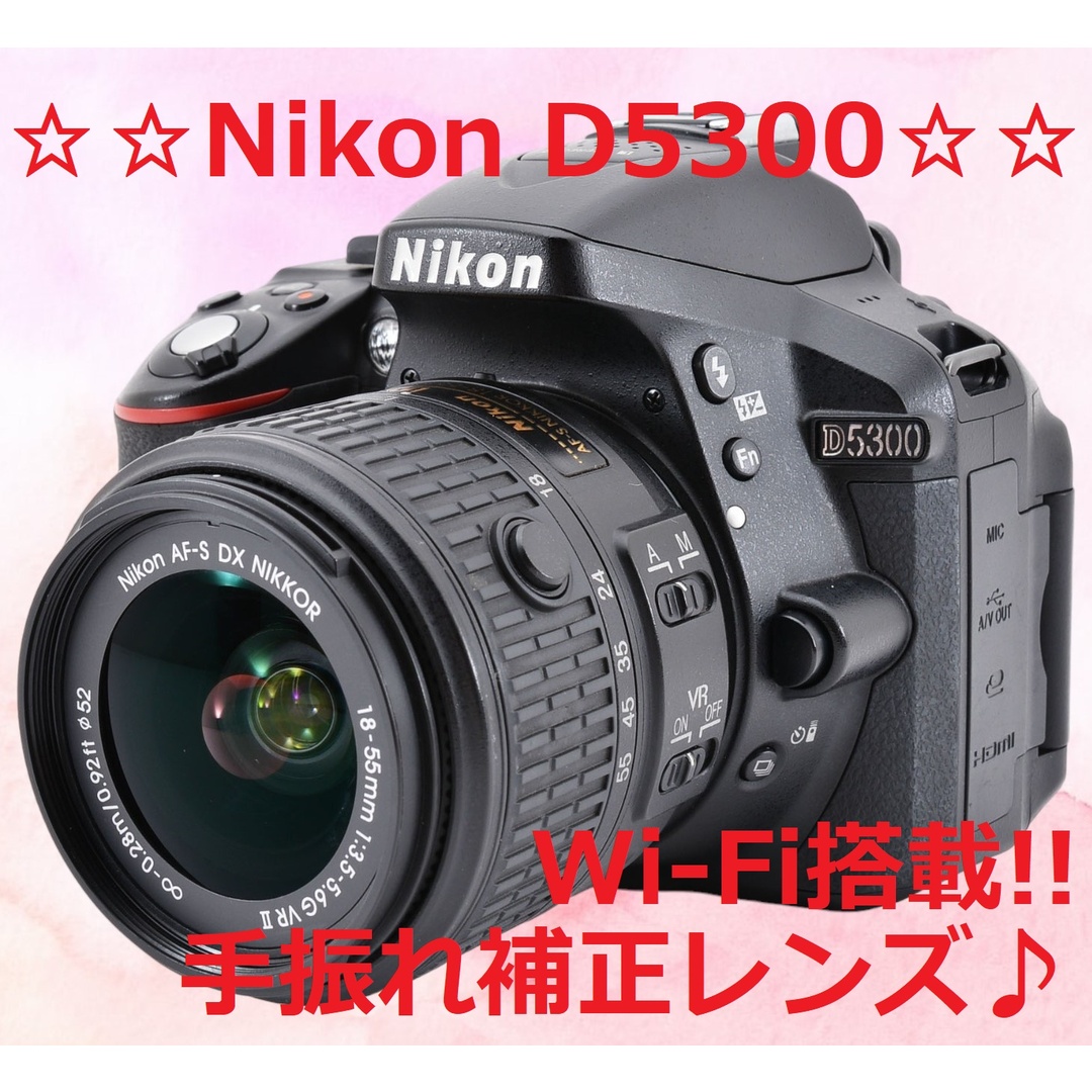Nikon D5300  美品 wi-fiSDカード ストラップ 入門本付きNikon