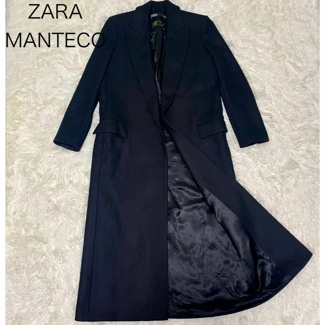 【極美品】ZARA MANTECO ロングチェスターコート ユニセックス 黒 | フリマアプリ ラクマ