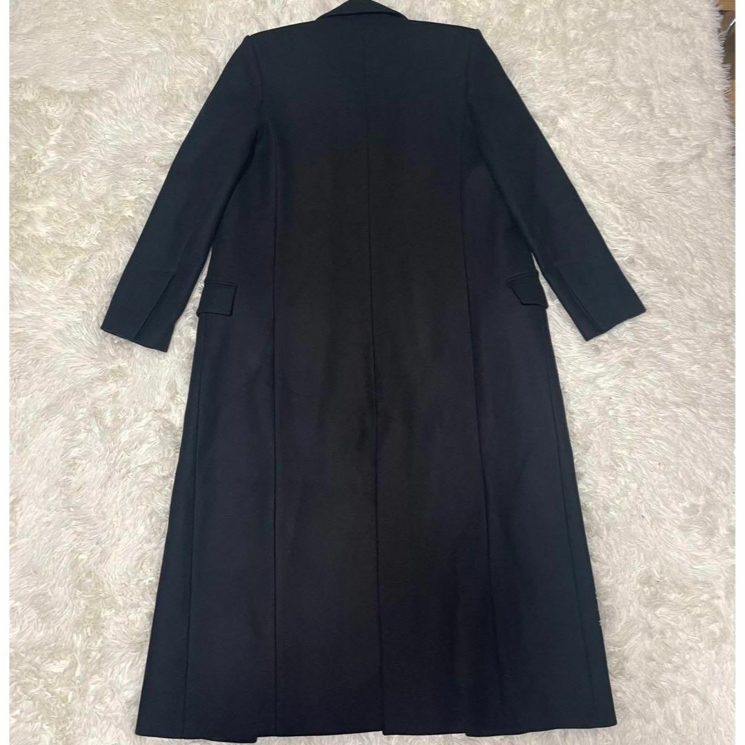 ZARA(ザラ)の【極美品】ZARA MANTECO ロングチェスターコート ユニセックス 黒 メンズのジャケット/アウター(チェスターコート)の商品写真