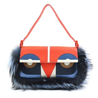 フェンディ(FENDI)のフェンディ FENDI ショルダーバッグ バゲットマニア レザー/ファー オレンジ/ブルー/マルチカラー レディース 送料無料【中古】 e57560g(ショルダーバッグ)