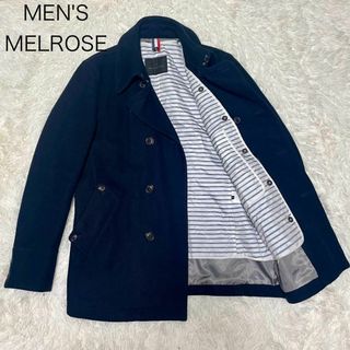 MEN'S MELROSE - 【MEN'S MELROSE】2way ピーコート ネイビー ライナー付き