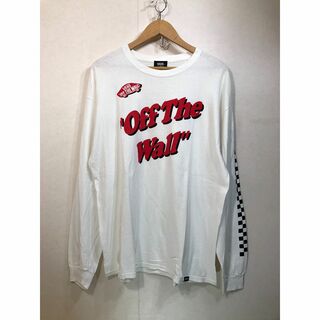 502121● VANS ロンT XL ホワイト Tシャツ バンズ ヴァンズ(Tシャツ/カットソー(七分/長袖))