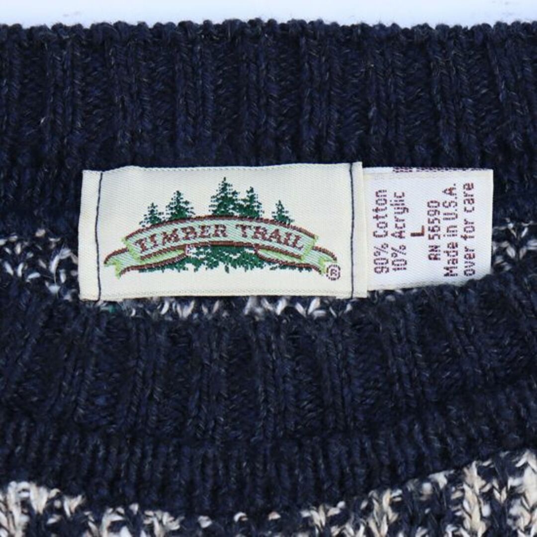 90s USA製 Timber Trall Knit コットンニットニット/セーター