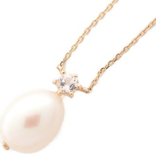 スタージュエリー(STAR JEWELRY)のスタージュエリー 【美品】K10 パール&ダイヤモンド(ネックレス)