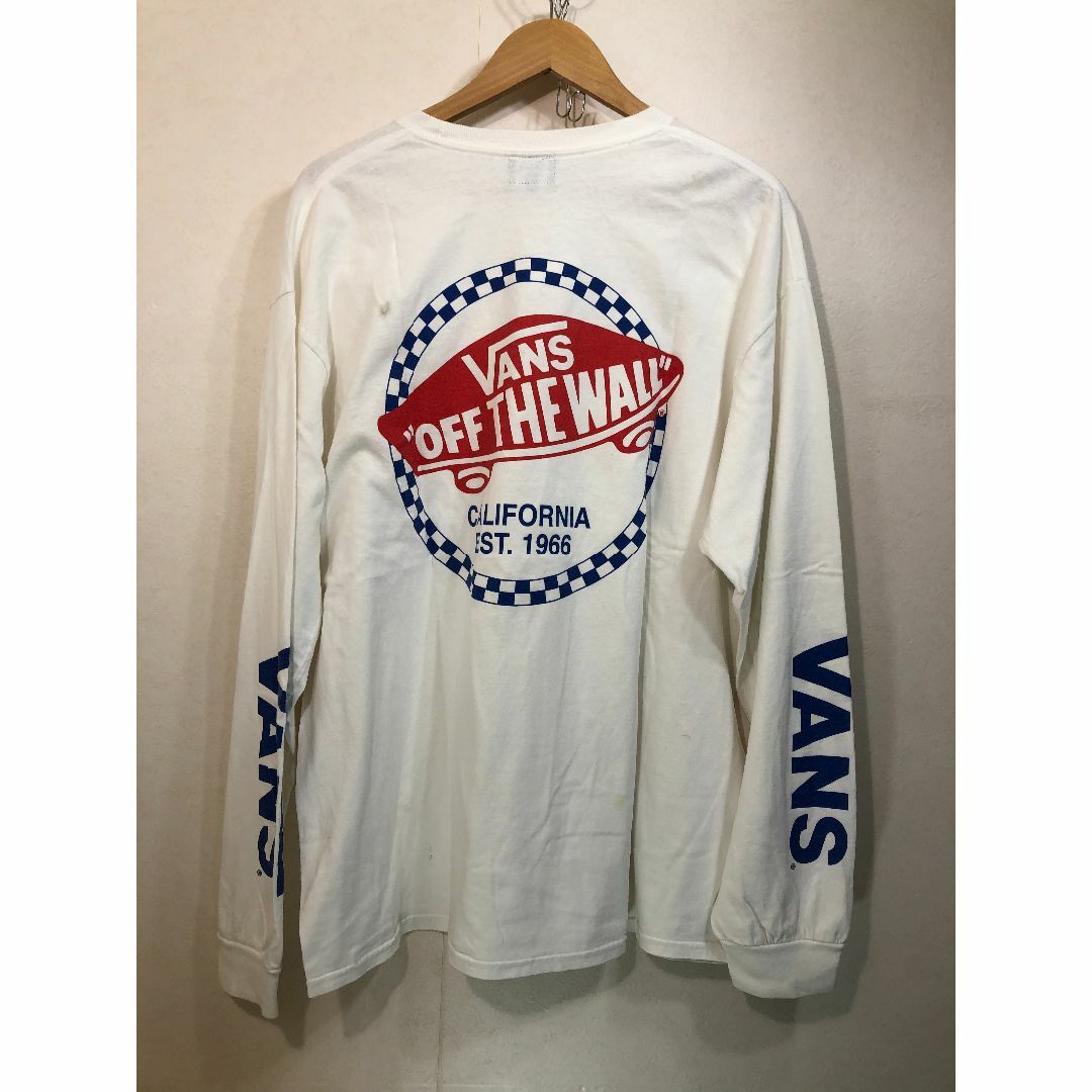 502121● VANS ロンT L ホワイト Tシャツ バンズ ヴァンズ メンズのトップス(Tシャツ/カットソー(七分/長袖))の商品写真