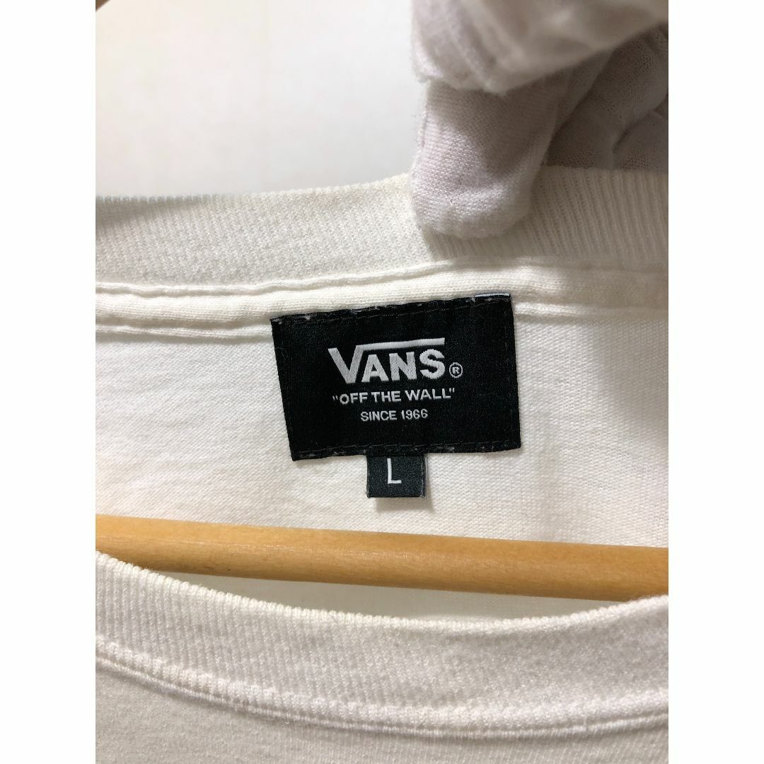 502121● VANS ロンT L ホワイト Tシャツ バンズ ヴァンズ メンズのトップス(Tシャツ/カットソー(七分/長袖))の商品写真