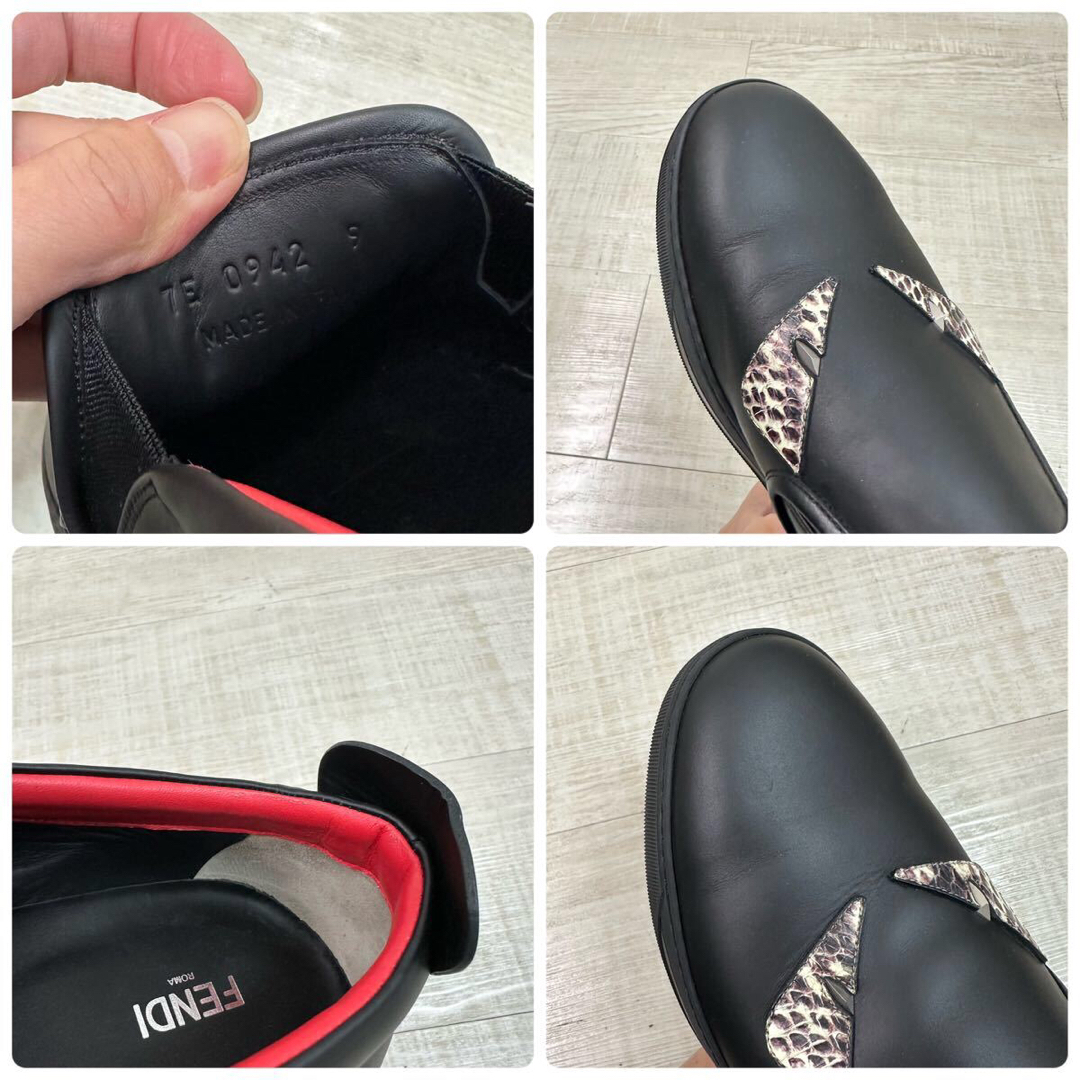 FENDI(フェンディ)の試着程度 FENDI BAG BUGS SLIP ON サイズ 7E ( 7 ) メンズの靴/シューズ(スニーカー)の商品写真