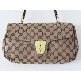 グッチ(Gucci)のS12 GUCCI グッチ GG キャンバス/レザー ワンショルダーバッグ ベージュ 90643(ショルダーバッグ)