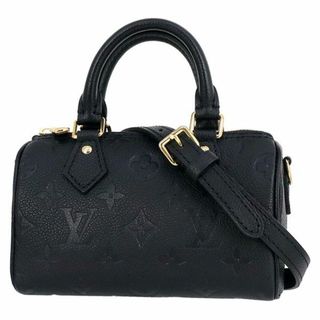 ルイヴィトン(LOUIS VUITTON)のルイヴィトン ナノスピーディ 2WAY バッグ モノグラム アンプラント M82450 ハンドバッグ レザー ブラック 新品 8510(ショルダーバッグ)