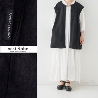 ネストローブ(nest Robe)のnest Robe 【UpcycleLino】ノーカラービッグシルエットベスト(ベスト/ジレ)