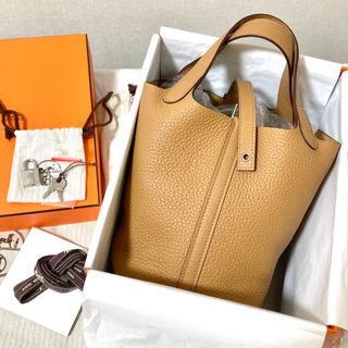 エルメス(Hermes)のエルメス　ピコタン　PM　ビスキュイ　シルバー金具　ピコタンロック　ピコタンＰＭ(ハンドバッグ)