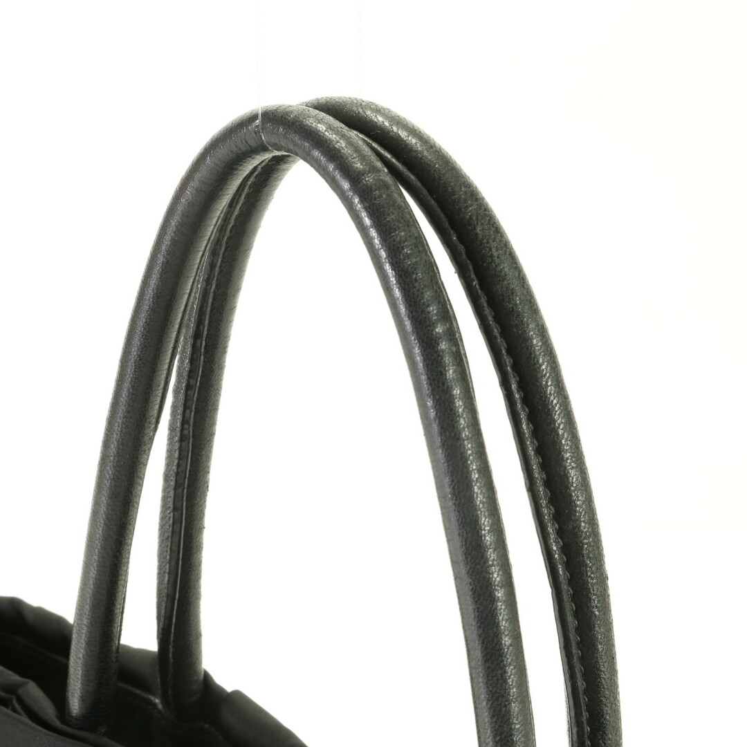 PRADA(プラダ)の極美品 プラダ テスート ナイロン リボン 197 B ハンドバッグ トート レザー 本革 ブラック 黒 レディース EEM 2お10-6 レディースのバッグ(ハンドバッグ)の商品写真