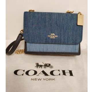 コーチ(COACH)の✨美品✨コーチ COACH   デニム×レザー チェーン ショルダーバッグ(ショルダーバッグ)