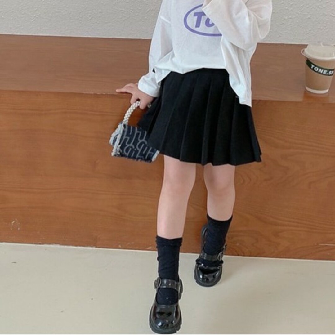 【韓国子供服】プリーツミニスカート  80cm キッズ/ベビー/マタニティのベビー服(~85cm)(スカート)の商品写真