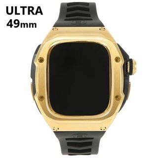 アップルウォッチ(Apple Watch)のアップルウォッチ ULTRA２ ULTRA 49mm ウルトラ 高級ケースカバー ステンレス製 ゴールド ラバーバンド(その他)