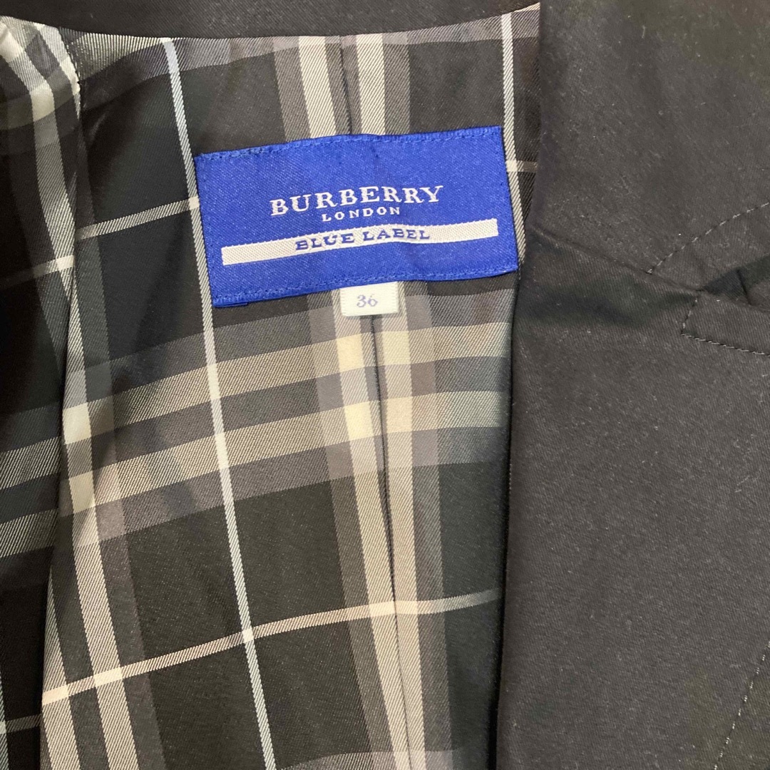 BURBERRY BLUE LABEL(バーバリーブルーレーベル)の【クリーニング済☆】Burberry バーバリー テーラード ジャケット フリル レディースのジャケット/アウター(テーラードジャケット)の商品写真