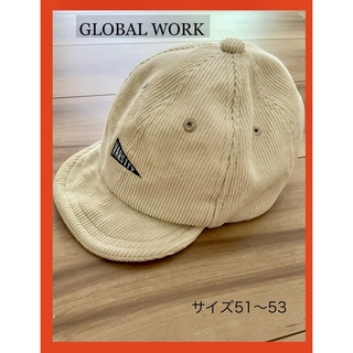 グローバルワーク(GLOBAL WORK)のグローバルワーク　キャップ　帽子　キッズ　M ベージュ　51〜53(帽子)