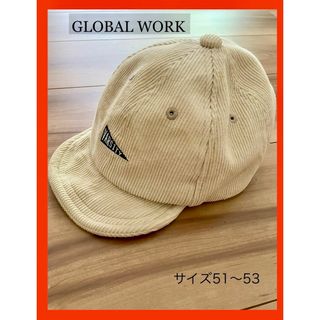 グローバルワーク(GLOBAL WORK)のグローバルワーク　キャップ　帽子　キッズ　M ベージュ　51〜53(帽子)