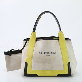 バレンシアガ(Balenciaga)の美品 京都高島屋購入 バレンシアガ ネイビー カバス 339933 トート バッグ 肩掛け ショルダー ハンド レザー レディース MNT お31-2(トートバッグ)